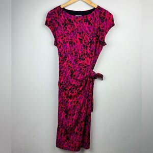 Cache Asymmetrical‎ Dress in Vibrant Pink and Purple